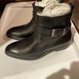 New Karl Lagerfeld Black Leather Boots